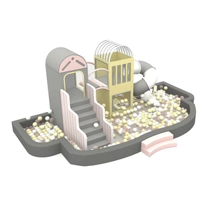 Kit d'équipement de jeu souple pour bébé et tout-petit, nouveau modèle 2025, simple, avec structure d'escalade et toboggan, tunnel et dôme mural pour aire de jeu souple - Product Image 3