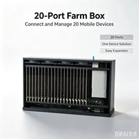 Kotak Farm Ponsel Pixel 4a 20-port Profesional untuk Perangkat Lunak Kontrol Grup Otomatis TikTok