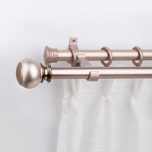 Promotion Aluminium Salon Tringle Extensible Ensemble Rideaux De Poche Avec Support Embout - Product Image 4