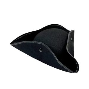 Cappello da Pirata dei Caraibi per Halloween con Bordo Dorato, Cappello da Capitano Jack Sparrow per Spettacoli e Feste - Product Image 3