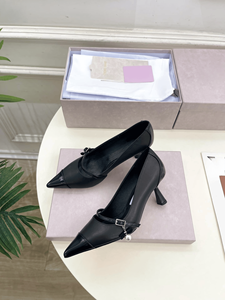 Zapatos Jimmy de Alta Calidad con Tacón Alto, Decoración de Hebilla de Perlas, Diseño Integral, Elegantes, Intelectuales y a la Moda - Product Image 5