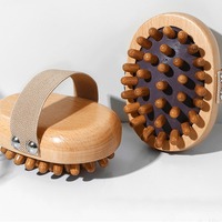 Cepillo de Masaje Capilar de Madera Natural Ecológico con Logotipo Personalizado, Cepillo Ovalado para Relajación Corporal Completa y Cervical