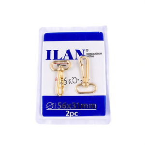 Ilan Metal 56x31mm 2 pezzi colore oro per borse e accessori - Product Image 1