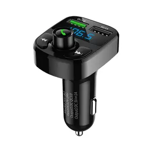 Transmisor FM para coche, reproductor MP3 inalámbrico con manos libres, estéreo, Bluetooth 4,0, USB Dual, Cargador rápido, 3.1A