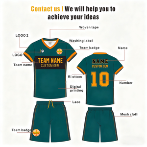 <span class=keywords><strong>Camiseta</strong></span> de Fútbol Personalizada, Tela Jacquard, Conjuntos Completos de Fútbol Unisex, <span class=keywords><strong>Camiseta</strong></span> de Entrenamiento, Camisetas de Fútbol Verdes, Azules y Rosas, Camisetas de Equipo - Product Image 5