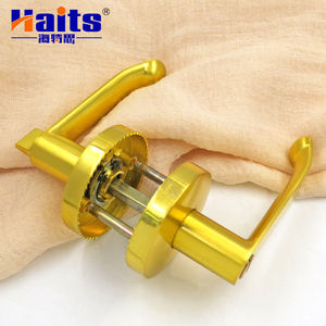 Ensemble de poignées de porte en alliage de zinc avec rosette ronde et <span class=keywords><strong>cylindre</strong></span> pour portes intérieures et extérieures - Product Image 2