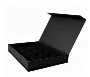 Caja de Papel Plegable Negra, Caja de Regalo de Lujo, Caja de Almacenamiento Rígida para Exhibición y Envío Minorista - Product Image 2