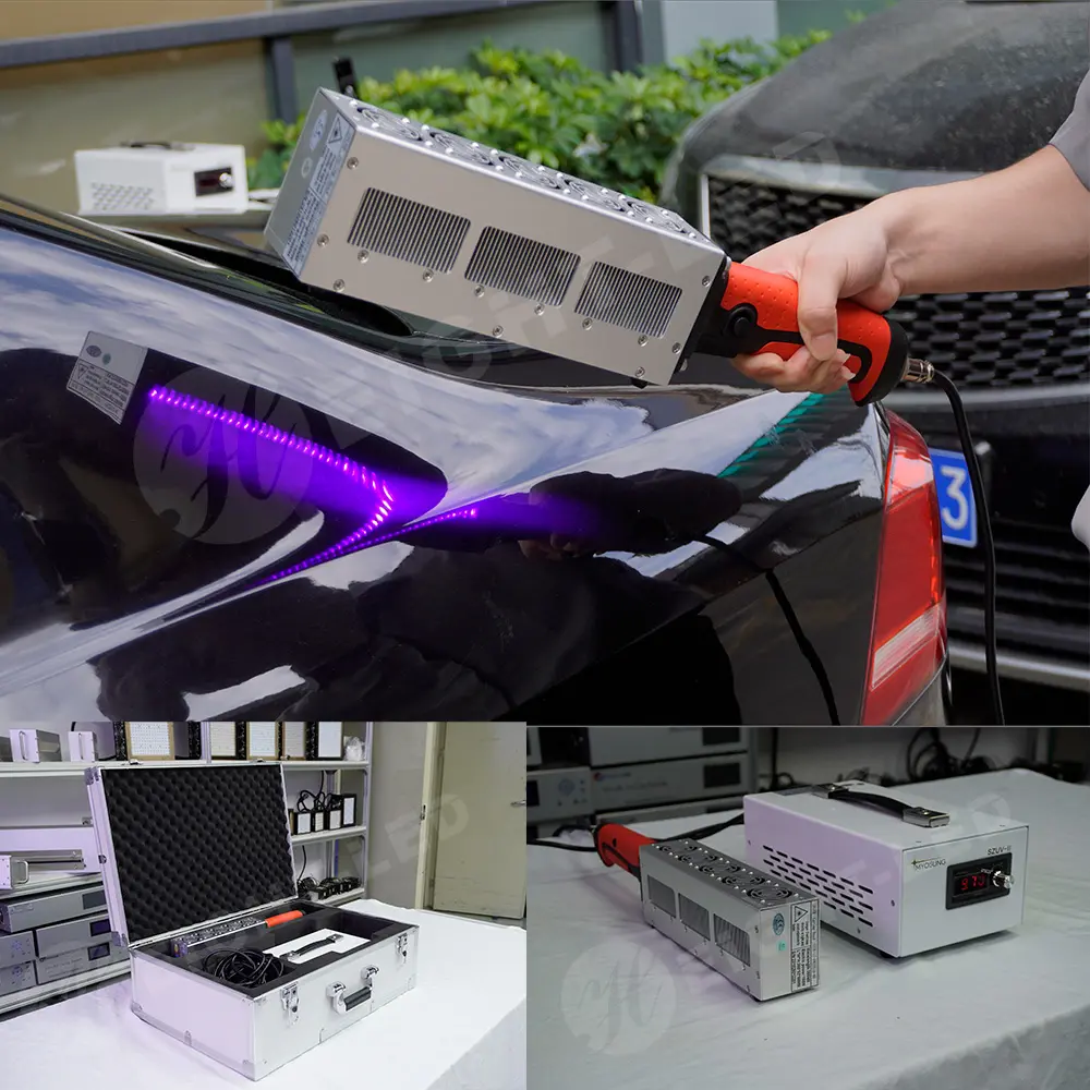 カスタマイズされたサイズ395nm405nm便利なハンドヘルドUV乾燥機LED UV光源車の塗料乾燥用のUVLED硬化システム