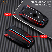 Étui de protection de clé de voiture en alliage de zinc de luxe et silicone souple authentique pour BMW Séries 1, 3, 5, 7, X1, X3, X4, X5, F10, F15, F16, F20, F30, F18, F25, M3