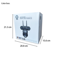 Caméra de sécurité extérieure à triple objectif, vision nocturne couleur, WiFi sans fil, caméra PTZ, application V380, surveillance à distance, caméra CCTV