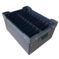 Boîte de rangement pour verres à vin en plastique ondulé, impression numérique, directement de l'usine, Coroplast, avec séparateurs pour l'expédition de verrerie