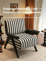 Fauteuil en bois et tissu de luxe moderne pour la maison, le salon, la salle à manger, l'extérieur, la villa
