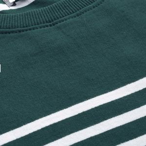 Sudadera Extra Grande a Rayas con Cuello Redondo y Logotipo Personalizado de Fábrica para Hombre - Product Image 3