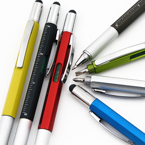 Stylo bille multifonctionnel 6-en-1 en plastique pour cadeaux d'affaires, avec logo personnalisé, pour écran tactile, pointe 1,0 mm - Product Image 3