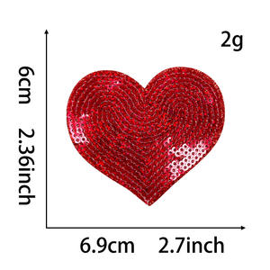 Parches Termoadhesivos con Tema de San Valentín, Parches Bordados con Lentejuelas de <span class=keywords><strong>Labios</strong></span> de Amor XOXO para Chaquetas - Product Image 5