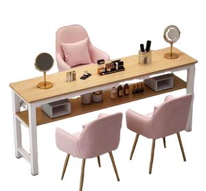 Nail <b>Table</b> Nail Salon Exclusive <b>Table</b> Internet Famous <b>Makeup</b> Stand Light Luxury and Simple Single and Double Person Nail <b>Table</b> - Product Image 1