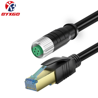 Cordon de raccordement de remorquage M12 RJ45 haute flexibilité Cate5eCat6a Profinet Server Camera Profibus Fieldbus Industrial Network Ethernet Cable
