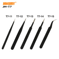 Pinset Presisi Anti-statis Baja SUS 304 HRC 30 Berlapis Nikel Hitam 123mm untuk Perbaikan Elektronik DIY dan Ekstraksi Chip IC