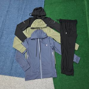 ชุดเสื้อฮู้ดแขนยาวสำหรับผู้ชายและผู้หญิงแบรนด์ใหม่ สีพื้น สไตล์สปอร์ตแคชชวล แบบซิป เหมาะสำหรับกิจกรรมกลางแจ้ง - Product Image 1