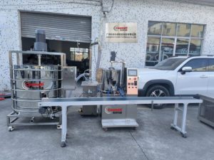 آلة تعبئة شمع ساخن كمية مع قادوس خلاط ، آلة صنع مزيل العرق - Product Image 6