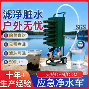 Purificador de Agua Portátil para Exteriores 1600 GPD, Operación Manual PF115A, Herramienta de Supervivencia para Rescate de Emergencia - Product Image 3