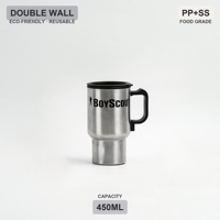 Mug chauffant multifonctionnel pour voiture avec logo personnalisé, bouilloire électrique, tasse thermos en acier inoxydable avec couvercle et poignée