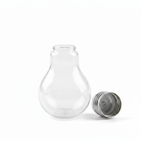 Pot à bonbons et snacks en PET givré de qualité alimentaire, forme ampoule, 80 ml, avec bouchon à vis, pour enfants, peinture DIY, vente en gros