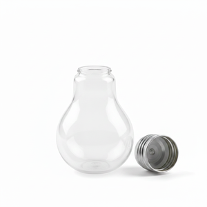 Barattolo Contenitore per Dolci e Snack in PET Smerigliato a Forma di Lampadina da 80ml, per Alimenti, con Tappo a Vite, Ideale per Bambini e Pittura Fai-da-te - Vendita all'Ingrosso - Product Image 1