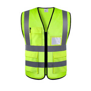 เสื้อกั๊กนิรภัย20471 Hi VIS Ansi Class 1 En เสื้อแจ็กเก็ตสีสะท้อนแสง2กระเป๋าแบบสั่งทำ - Product Image 6