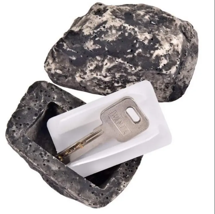 Custom safe spare fake hide a key rock stone