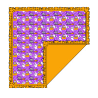 Couverture d'emmaillotage réversible pour bébé à double couche en flanelle, motif fantôme et citrouille mignons d'Halloween, avec bord à volants, pour nouveau-né