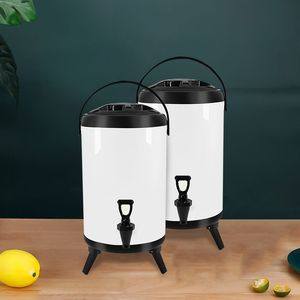 DB 2X 10L Grifo dispensador blanco Bebidas frías y calientes aisladas de acero inoxidable - Product Image 2