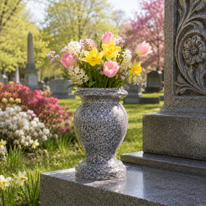 Vietnam Stone Urns and <b>Vases</b> for Cemetery Use Custom Design with Warranty and Bulk Supply - Product Image 3