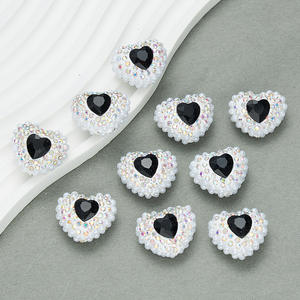 คริสตัลเพิร์ลรูปหัวใจประดับเพชรเต็มเม็ดแบบเย็บติด 3 มิติ เป็นมิตรกับสิ่งแวดล้อม สำหรับตกแต่งขอบเสื้อผ้า งาน DIY เครื่องประดับงานแต่งงาน - Product Image 4