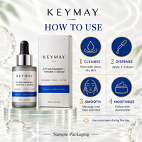 Sérum Visage à la Niacinamide et Vitamine C 377, Blanchissant, Éclaircissant, Hydratant, Anti-Rides, Soins de la Peau, OEM ODM, Marque Privée, Vente en Gros