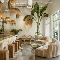 Nouveau comptoir de réception de salon de coiffure élégant de Turri belle vitrine de perruque cosmétique éclairée par LED pour le design d'intérieur de spa et de salon