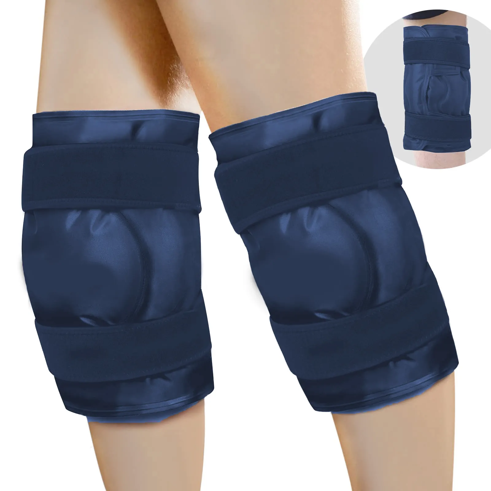 Bellewins sıcak soğuk buz torbası bacak diz jel paketi isı Wrap esnek kullanımlık microwaknee diz ağrı kesici spor yaralanmaları için