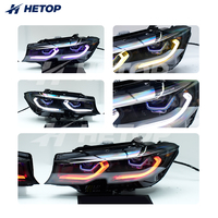 Phares HETOP G20 2020-2022 – Amélioration personnalisée spéciale – Lentilles quatre couleurs, quatre feux de proche, huit feux de lointain, DRL LED uniques – Plug and Play pour BMW