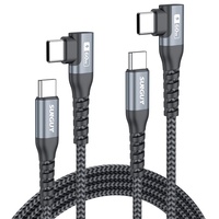 Cable de Carga Rápida USB C de 60W, Cable de Datos y Alimentación USB de Nailon para Teléfono Móvil, Laptop y Banco de Energía SUNGUY