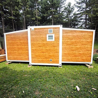 Maison conteneur modulaire de luxe en panneaux sandwich 20/30/40 pieds, extensible, préfabriquée, avec salon et chambre, design industriel
