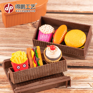 ฟิกเกอร์อาหารจิ๋วจำลองแฮมเบอร์เกอร์ตกแต่งเค้กพีวีซีอุปกรณ์เสริม DIY รุ่น D1318 - Product Image 3