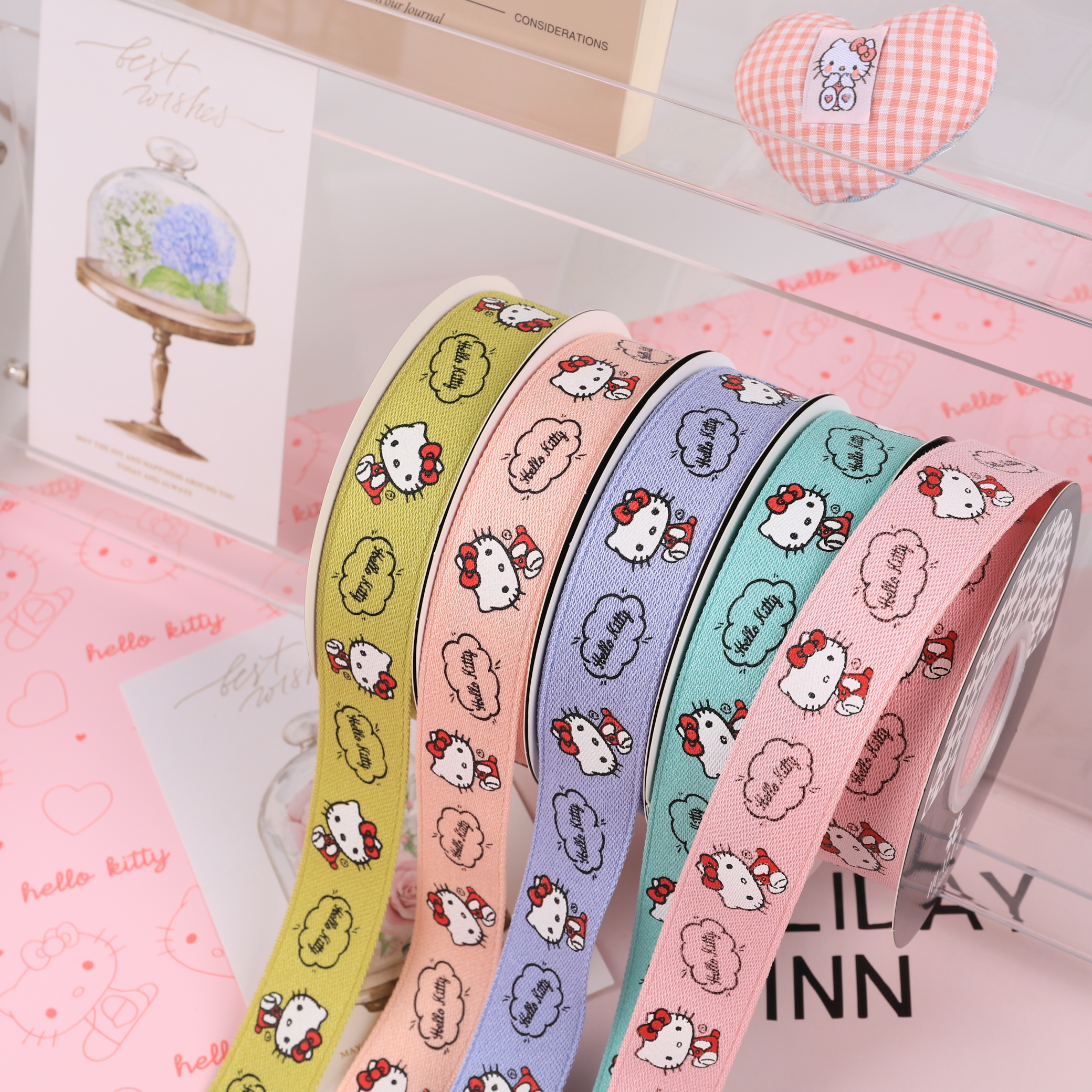 Zexwrap Wholesale Cartoon Satin Ribbons Accessories Gift Packaging Party Decoration Wedding Gift Ribbon