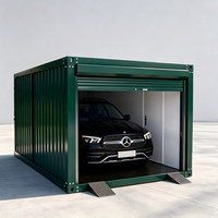 SKYLINE Garage extérieur moderne en conteneur détachable avec porte à volet roulant, abri de voiture modulaire préfabriqué pour le stockage et le stationnement