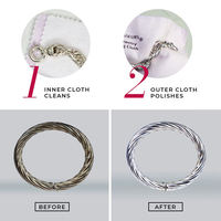 Connoisseurs 100% coton fibre argent chiffon de polissage 28cm x 35.5cm bijoux outils et équipement pour enlever la saleté et nettoyer les bijoux