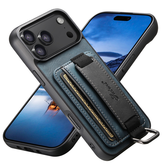 Premium Leather Flip Case for iPhone 17 Pro Max 16 15 14 Slim Fit, Full Body Protection, with Card Slots & Kickstand