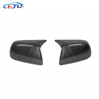 Tapa de espejo retrovisor para puerta lateral de coche, cubierta de marco, embellecedores, cubierta retrovisor con aspecto de fibra de carbono para Vw Volkswagen Polo 2002-2009