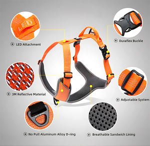 Truelove marque de luxe Durable mode lumière chien harnais en gros haute qualité en Nylon réfléchissant pas de traction harnais pour animaux de compagnie formation - Product Image 3