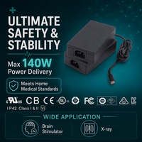 Alimentation électrique de bureau AC/DC à découpage 5V 9V 12V 15V 20V 28V 500mA 2A 15/27/36/45/100/140W Adaptateur chargeur USB PD