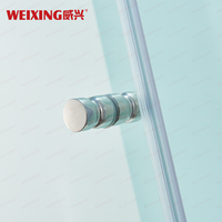Offre Spéciale maison moderne salle de bain aluminium acier inoxydable verre trempé sans cadre carré pliable salle de douche