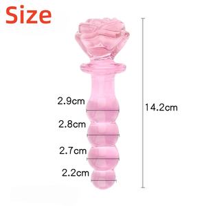 Tapón Anal de Cristal en Forma de Rosa, 3 Tipos, Masajeador de Punto G, Juguetes Sexuales para Adultos - Product Image 3